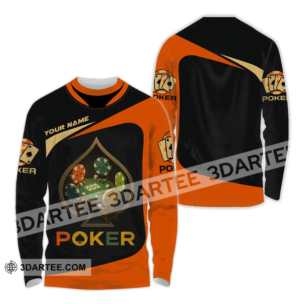 Unisex Shirt - Custom Poker Shirt Long Sleeve Shirt / S T-shirt