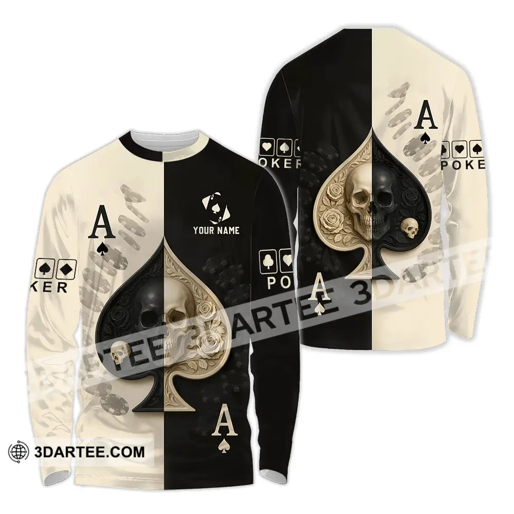 Unisex Shirt - Custom Poker Shirt Long Sleeve Shirt / S T-shirt