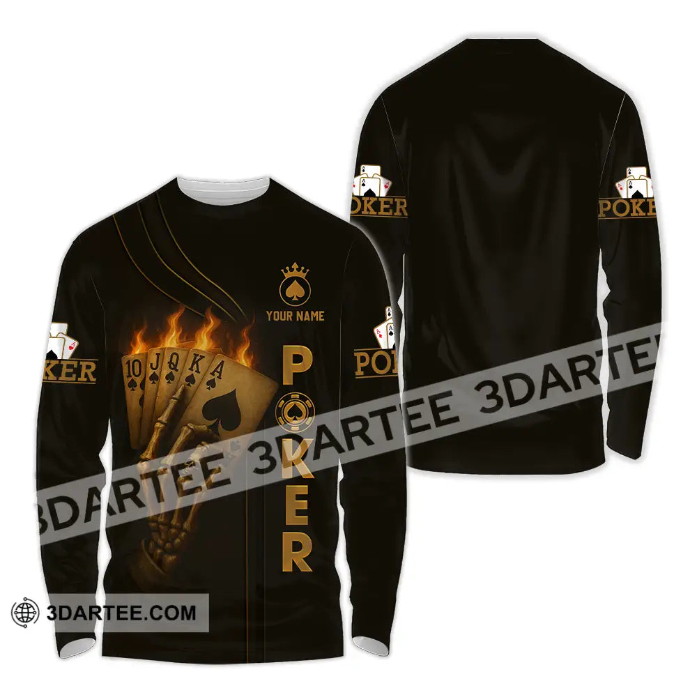 Unisex Shirt - Custom Poker Shirt Long Sleeve Shirt / S T-shirt