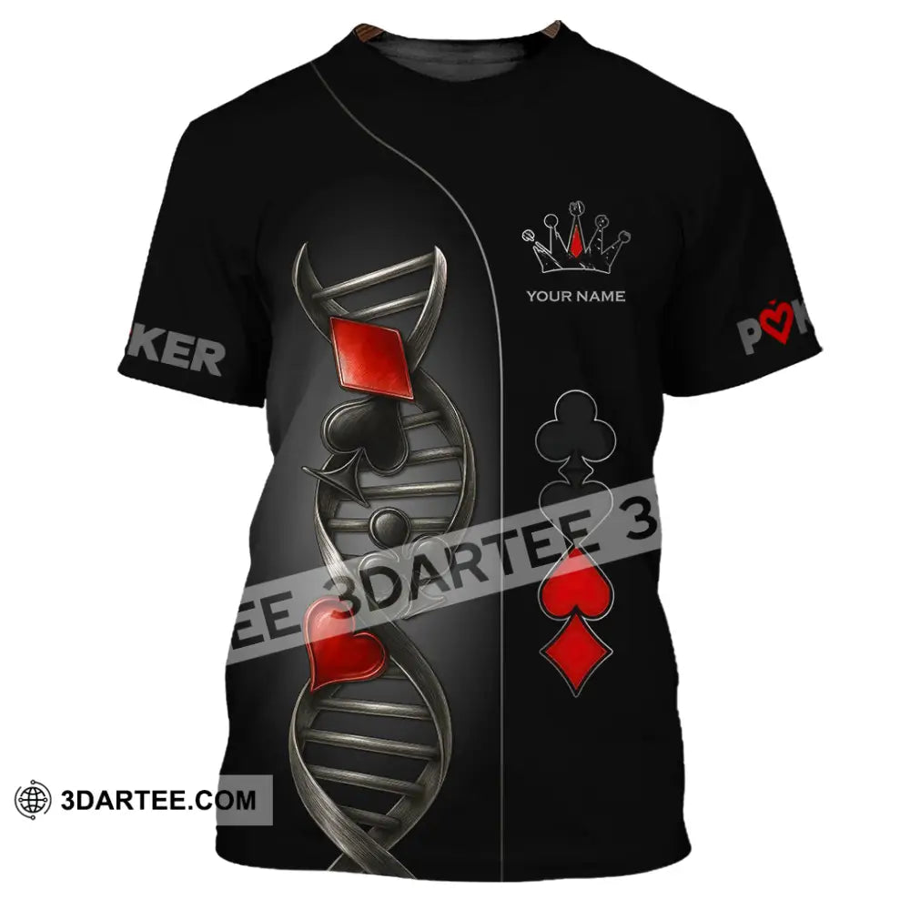 Unisex Shirt - Custom Poker Lover Classic Shirt In My DNA T-Shirt / S T-shirt