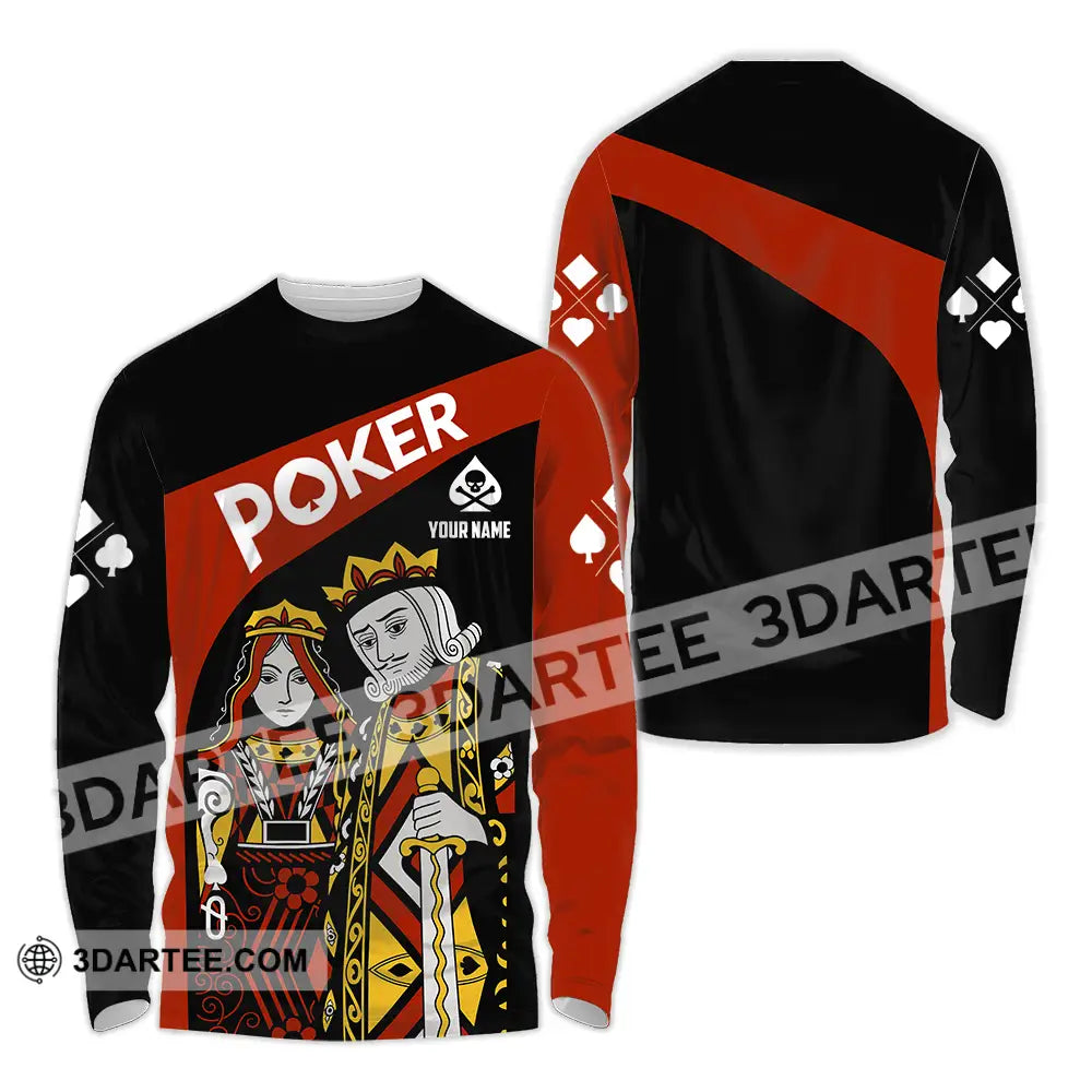 Unisex Shirt - Custom Poker Lover Shirt Long Sleeve Shirt / S T-shirt