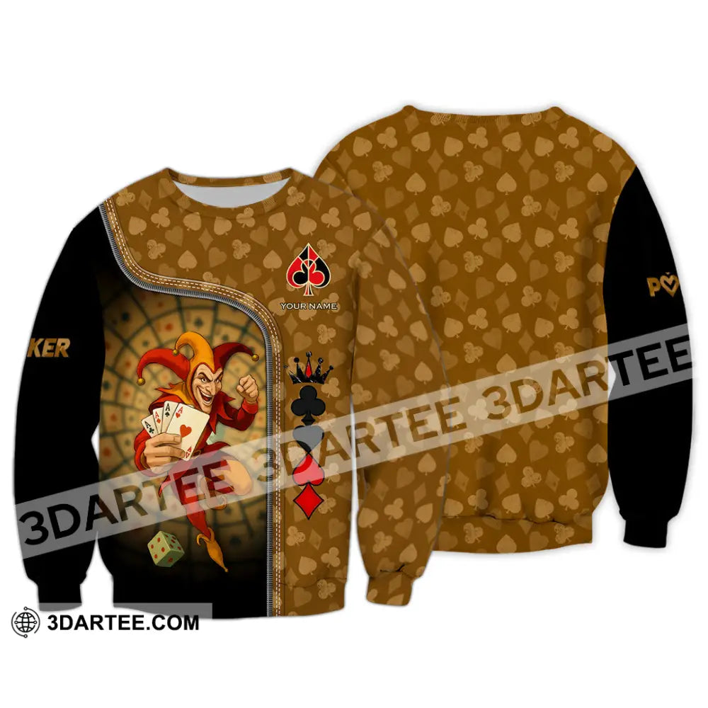 Unisex Shirt - Custom Poker Lover Shirt Poker Player Long Sleeve / S T-shirt