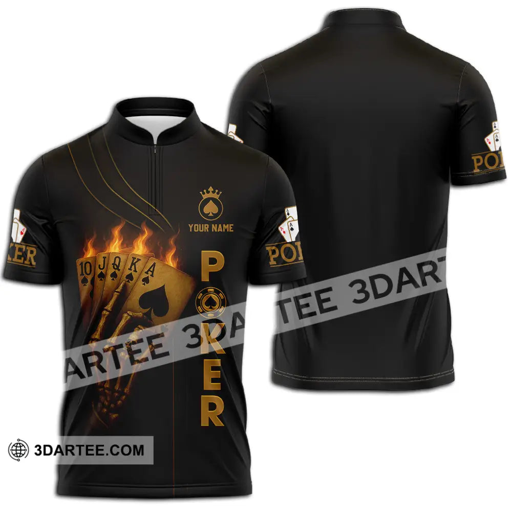 Unisex Shirt - Custom Poker Shirt Zipper Polo Shirt / S T-shirt
