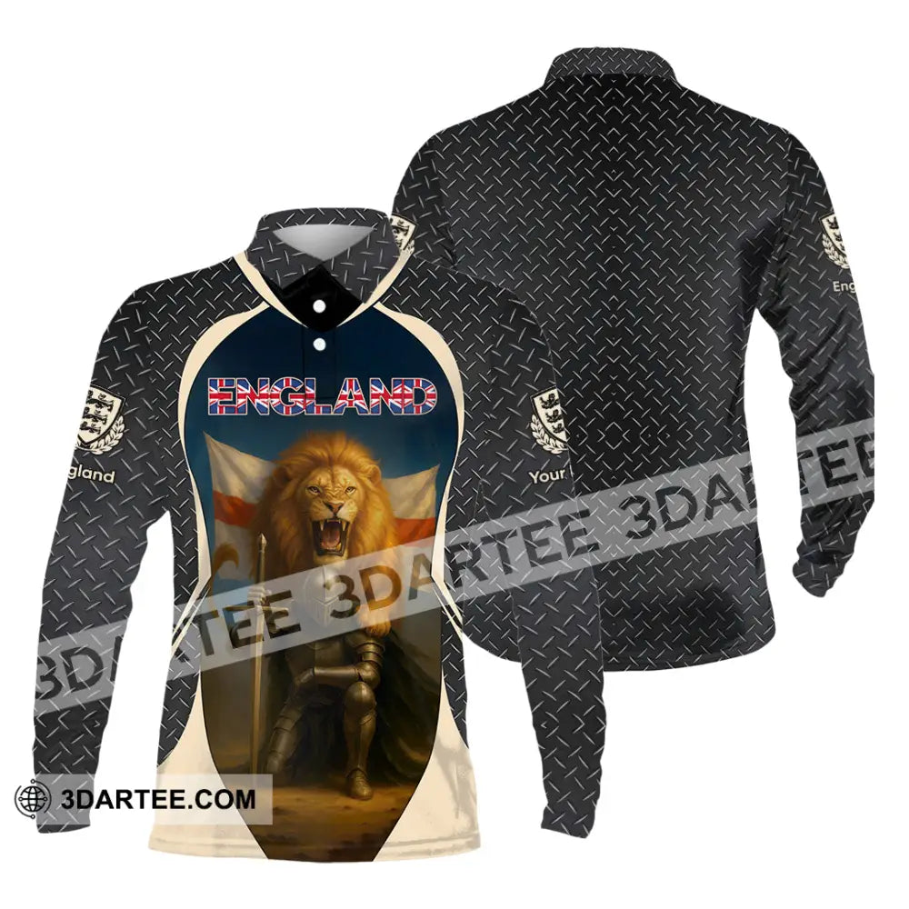 Unisex Shirt - Custom Proud England Shirt Long Sleeve Polo / S T-shirt