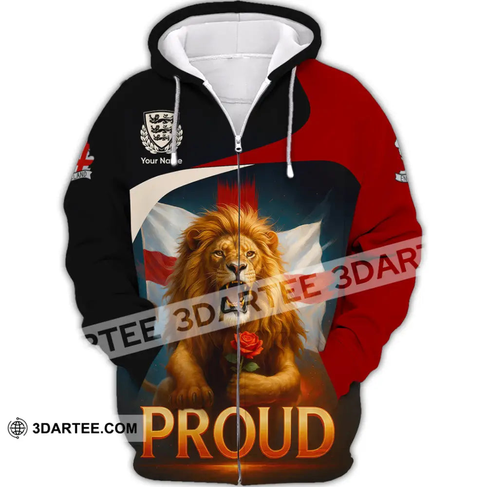 Unisex Shirt - Custom Proud England Shirt Zipper Hoodie / S T-shirt