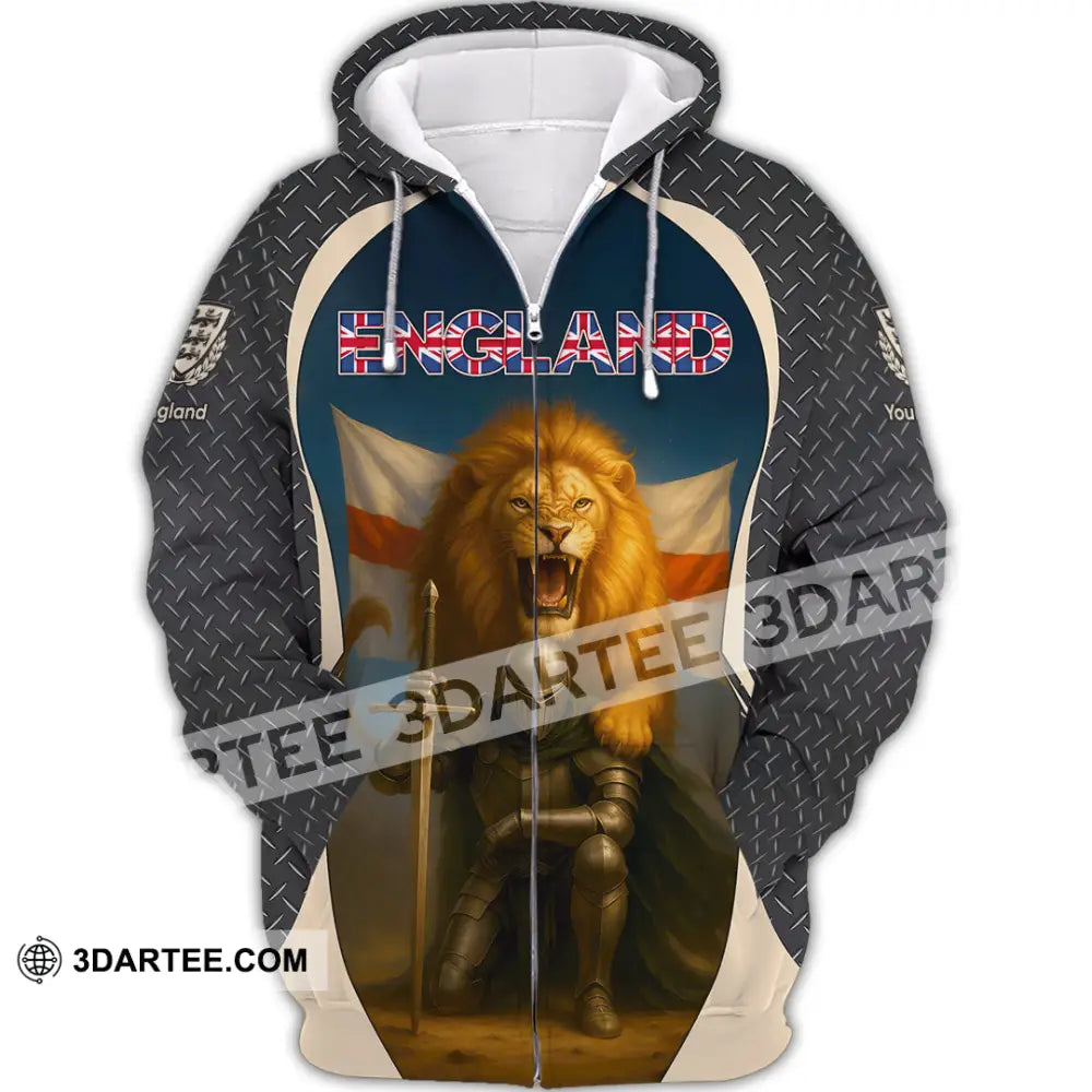 Unisex Shirt - Custom Proud England Shirt Zipper Hoodie / S T-shirt