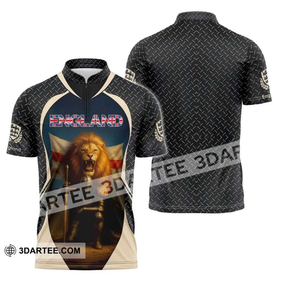 Unisex Shirt - Custom Proud England Shirt Zipper Polo Shirt / S T-shirt
