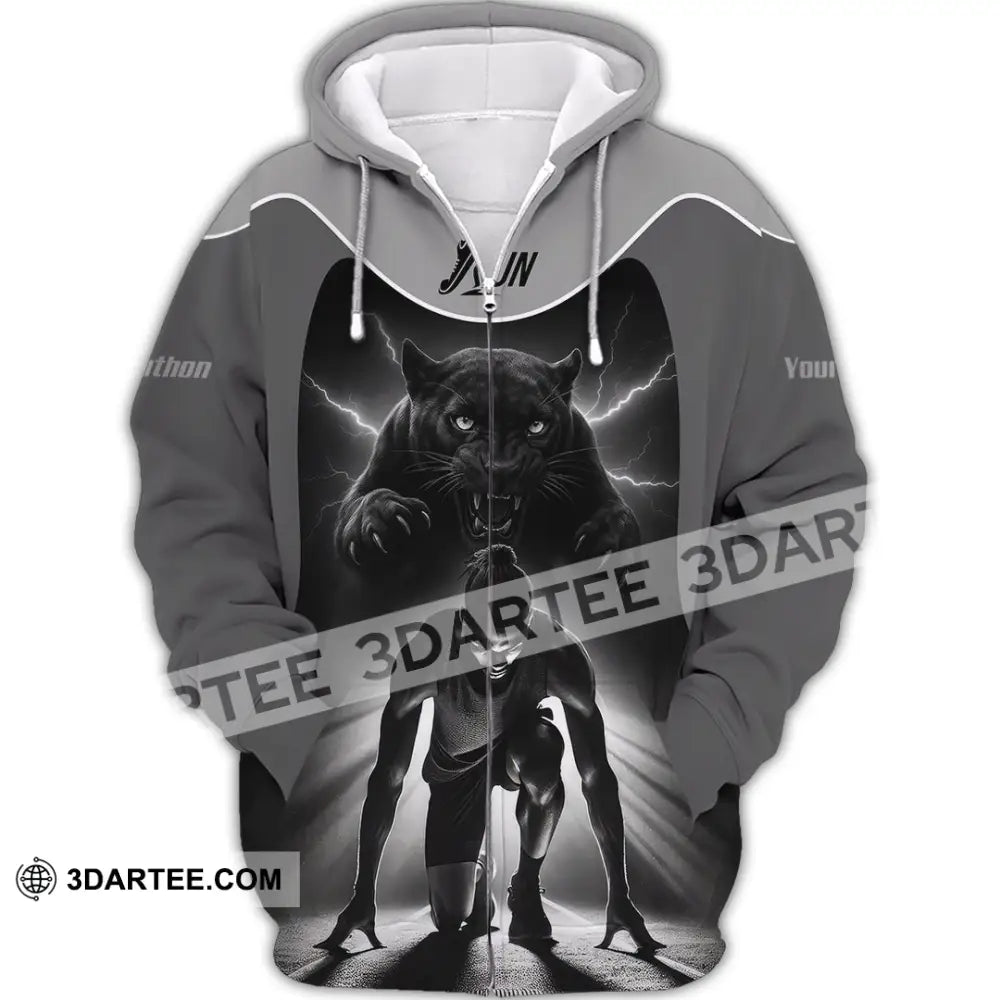 Unisex Shirt - Custom Ready To Run Love Running Shirt Zipper Hoodie / S T-shirt