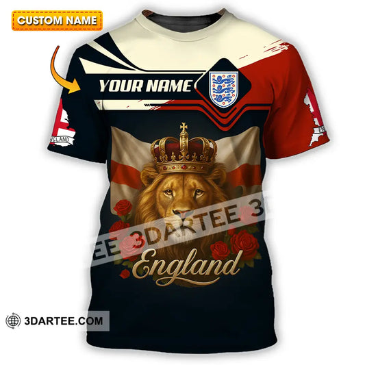Unisex Shirt - Custom Rose And Lion England Shirt T-shirt