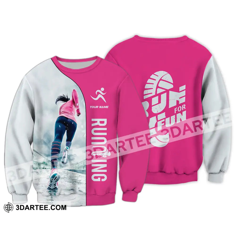 Unisex Shirt - Custom Run For Fun Running Lover Sport Shirt Long Sleeve / S T-shirt
