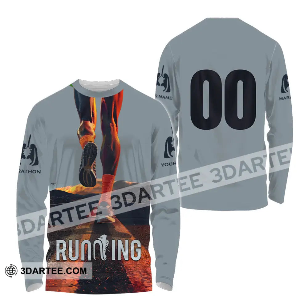 Unisex Shirt - Custom Run For Fun Running Lover Sport Shirt Long Sleeve Shirt / S T-shirt