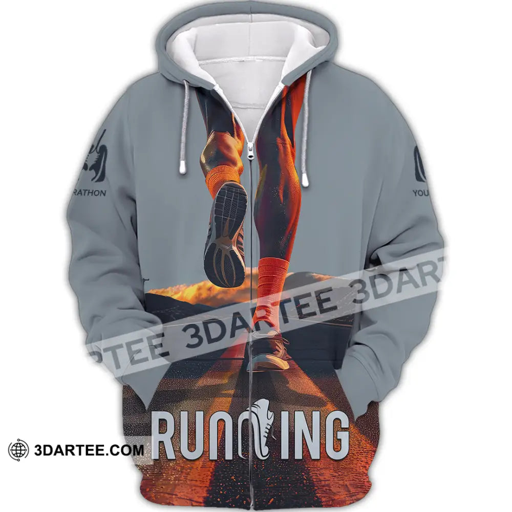Unisex Shirt - Custom Run For Fun Running Lover Sport Shirt Zipper Hoodie / S T-shirt