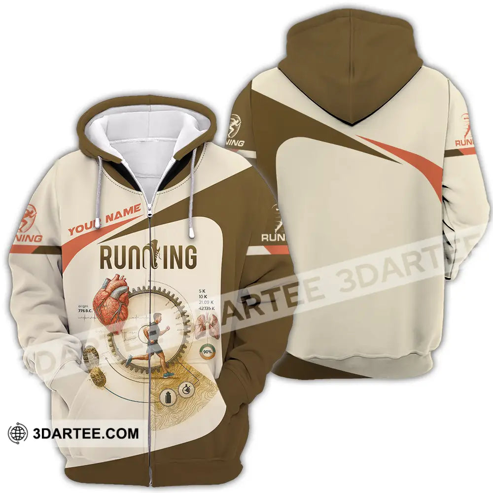 Unisex Shirt - Custom Run For Health Running Lover Shirt Zipper Hoodie / S T-shirt