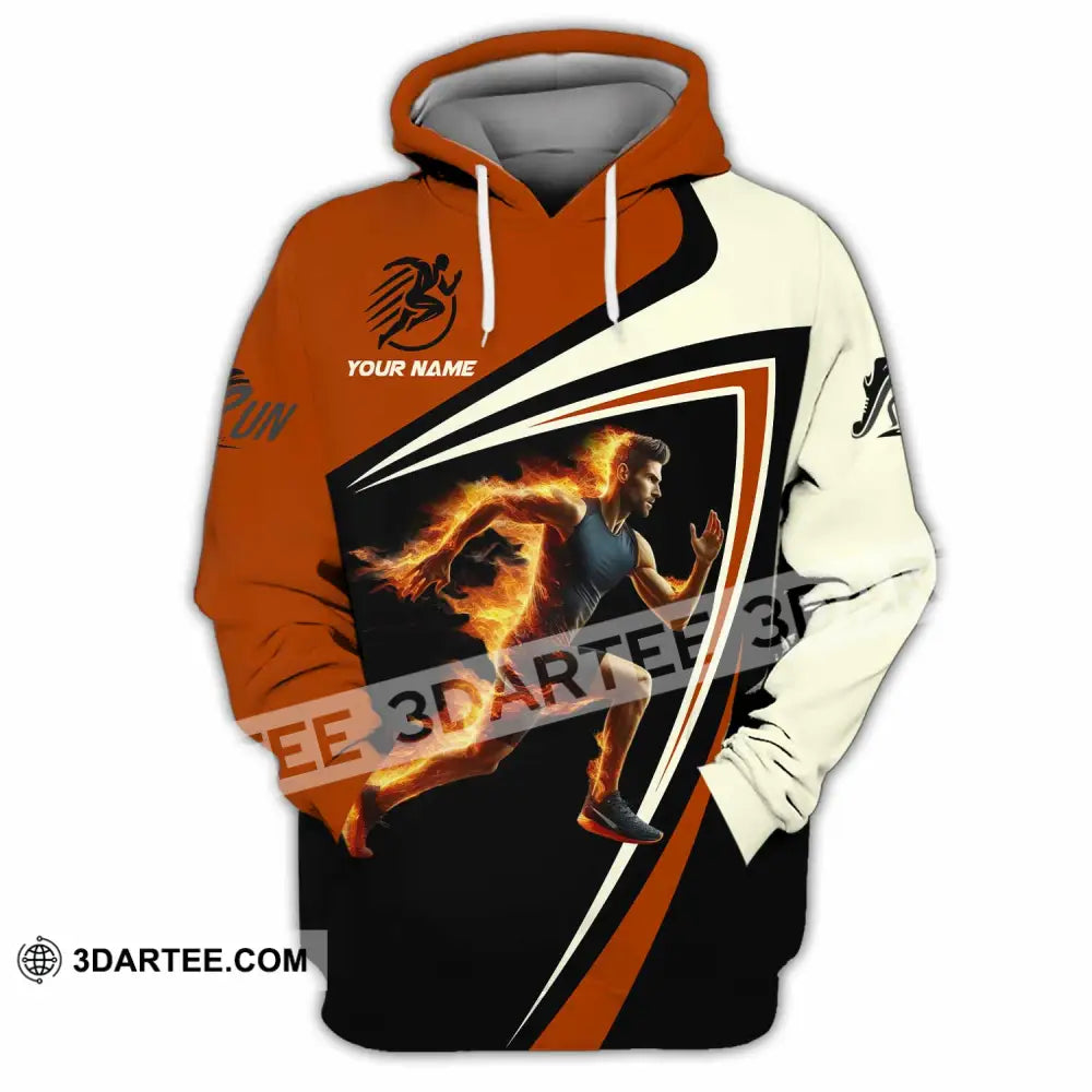 Unisex Shirt - Custom Running Fire Man Shirt Hoodie / S T-shirt