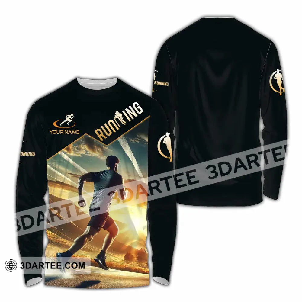 Unisex Shirt - Custom Running Shirt Long Sleeve Shirt / S T-shirt