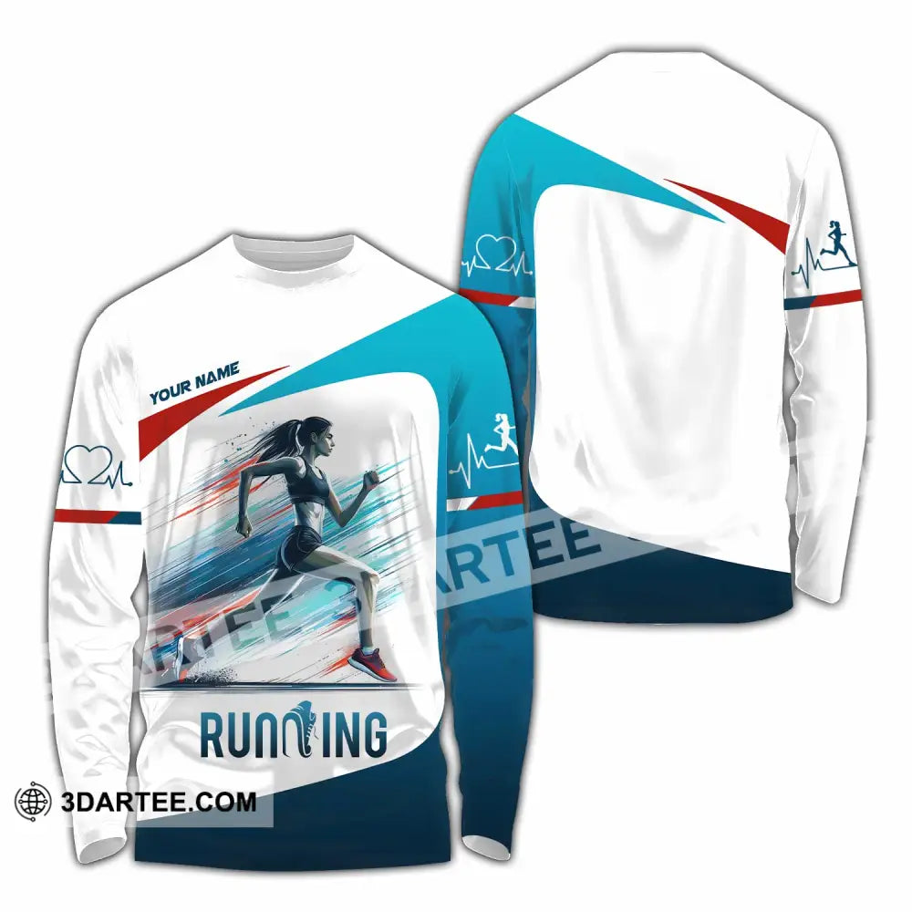 Unisex Shirt - Custom Running Shirt Long Sleeve Shirt / S T-shirt