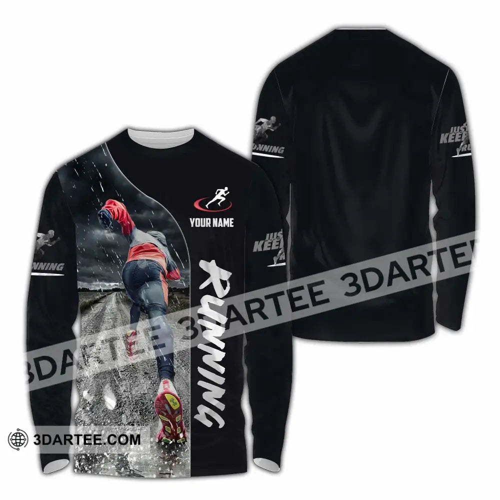 Unisex Shirt - Custom Running Lover Shirt Long Sleeve Shirt / S T-shirt