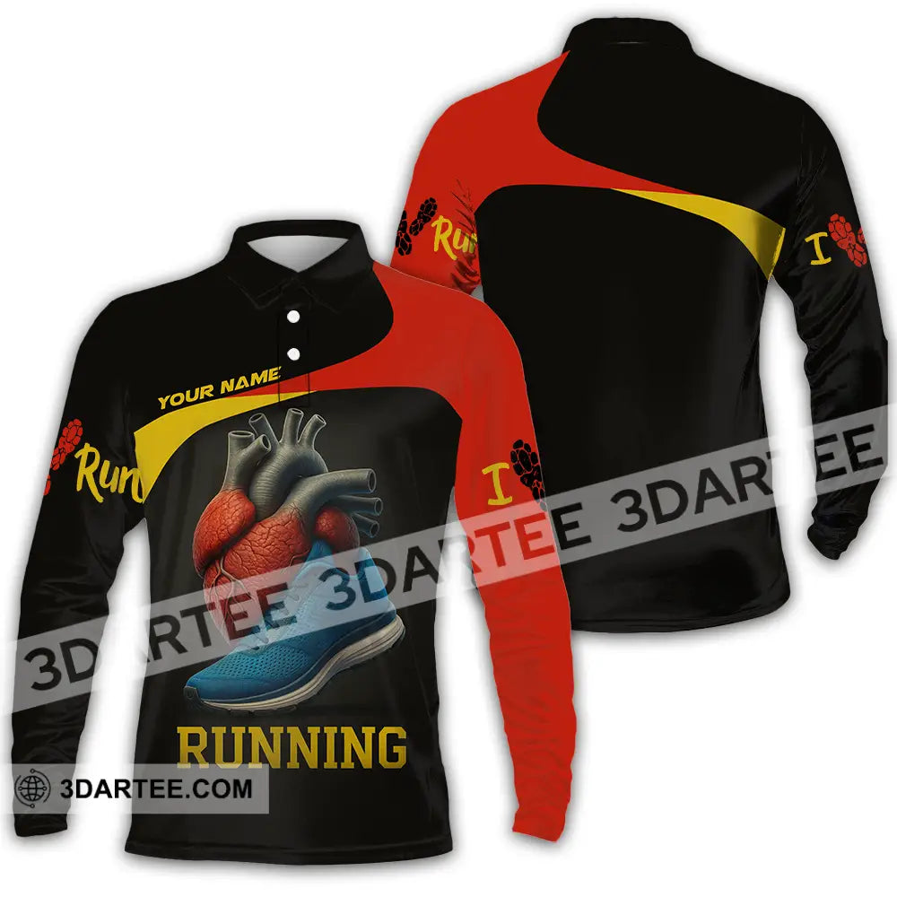 Unisex Shirt - Custom Running Lover Runner Shirt Long Sleeve Polo / S T-shirt