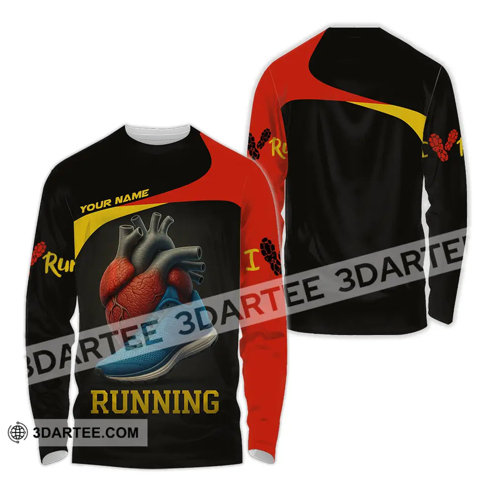 Unisex Shirt - Custom Running Lover Runner Shirt Long Sleeve Shirt / S T-shirt
