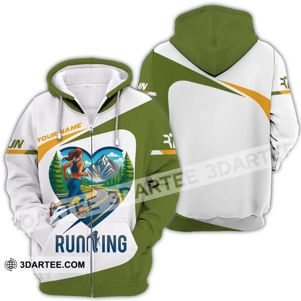 Unisex Shirt - Custom Running Lover Shirt Zipper Hoodie / S T-shirt