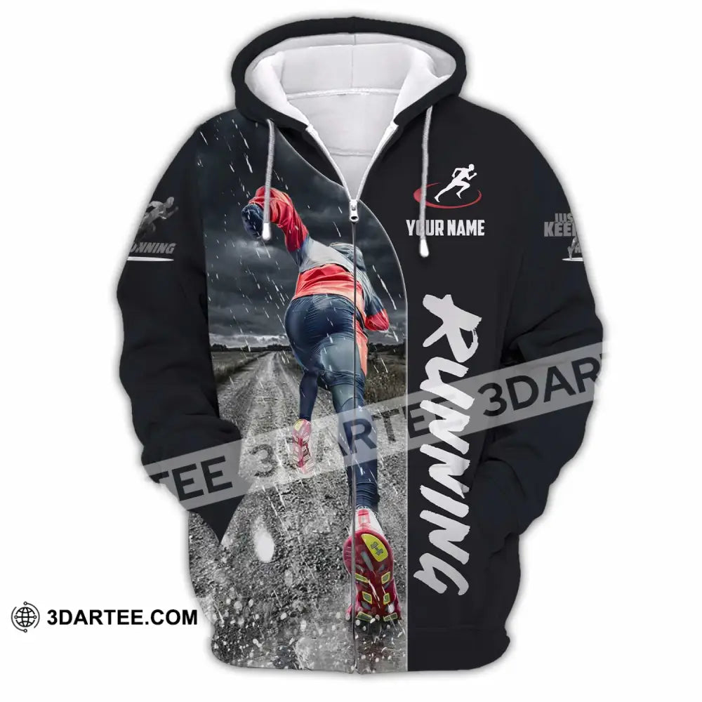 Unisex Shirt - Custom Running Lover Shirt Zipper Hoodie / S T-shirt