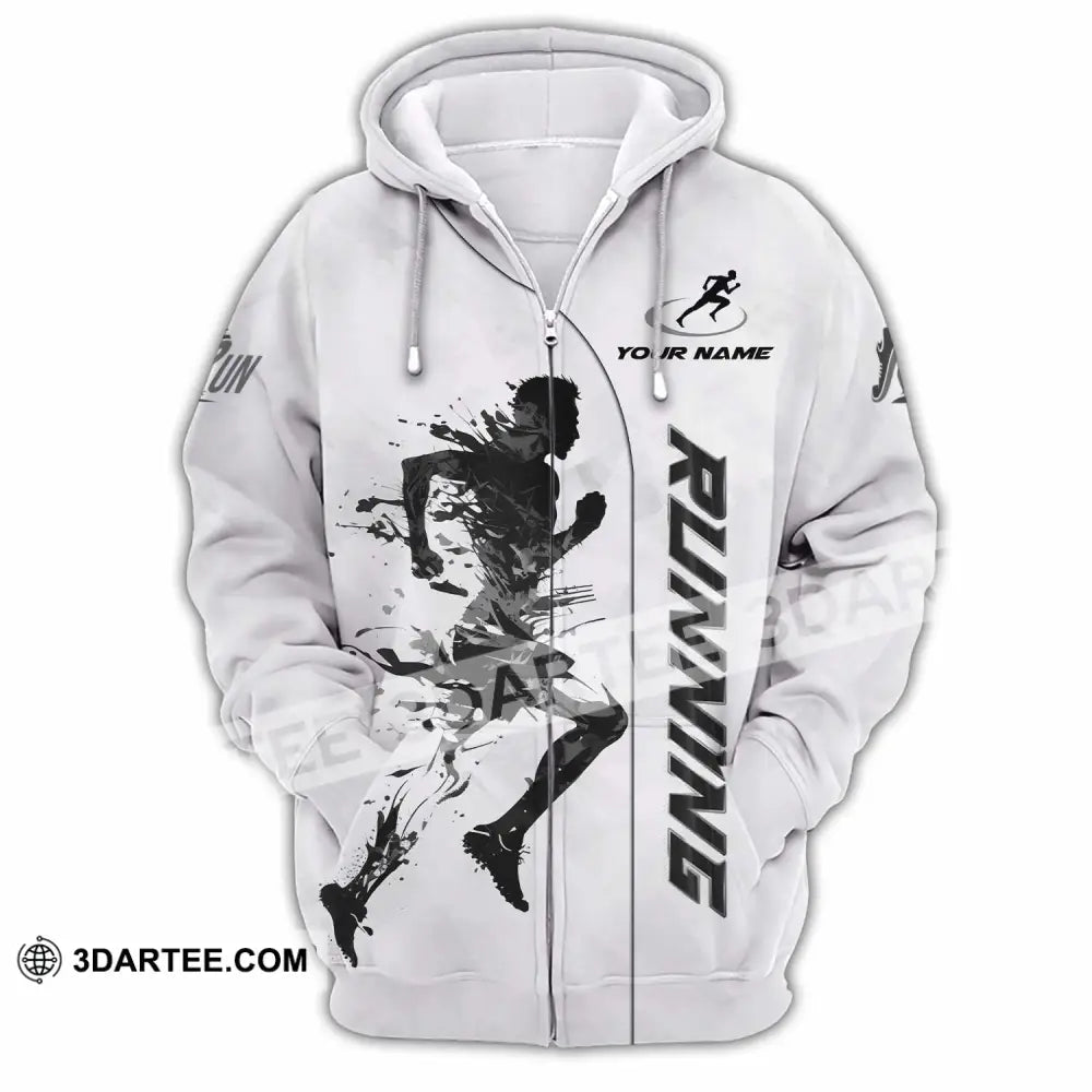 Unisex Shirt Custom Running Lover Shirt Zipper Hoodie / S T shirt