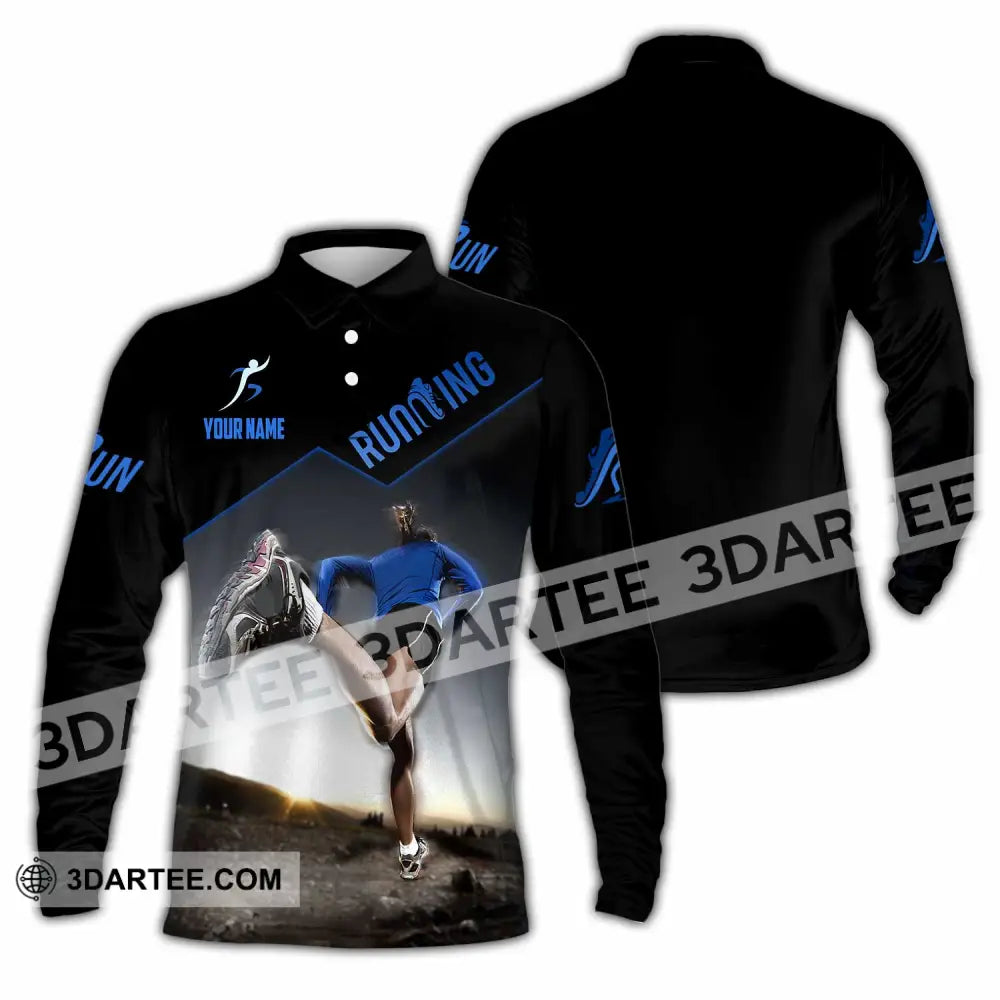 Unisex Shirt - Custom Running Sport Shirt Long Sleeve Polo / S T-shirt