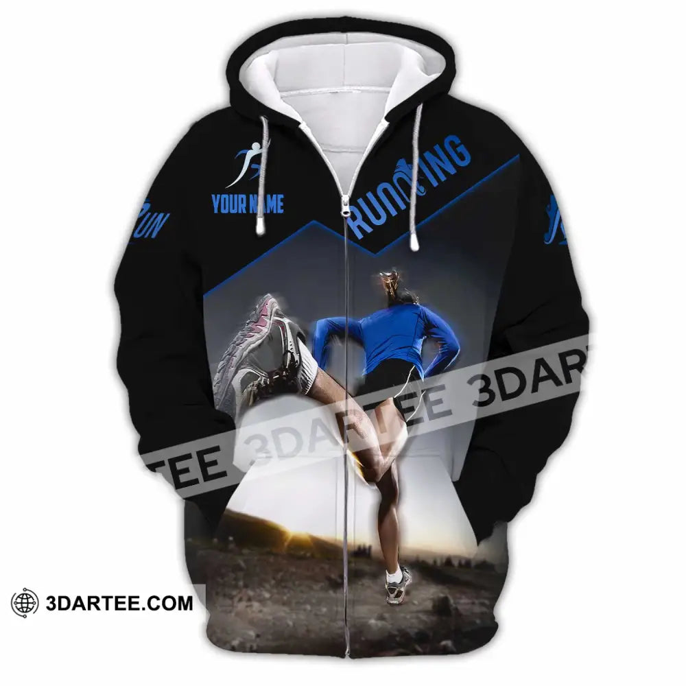 Unisex Shirt - Custom Running Sport Shirt Zipper Hoodie / S T-shirt