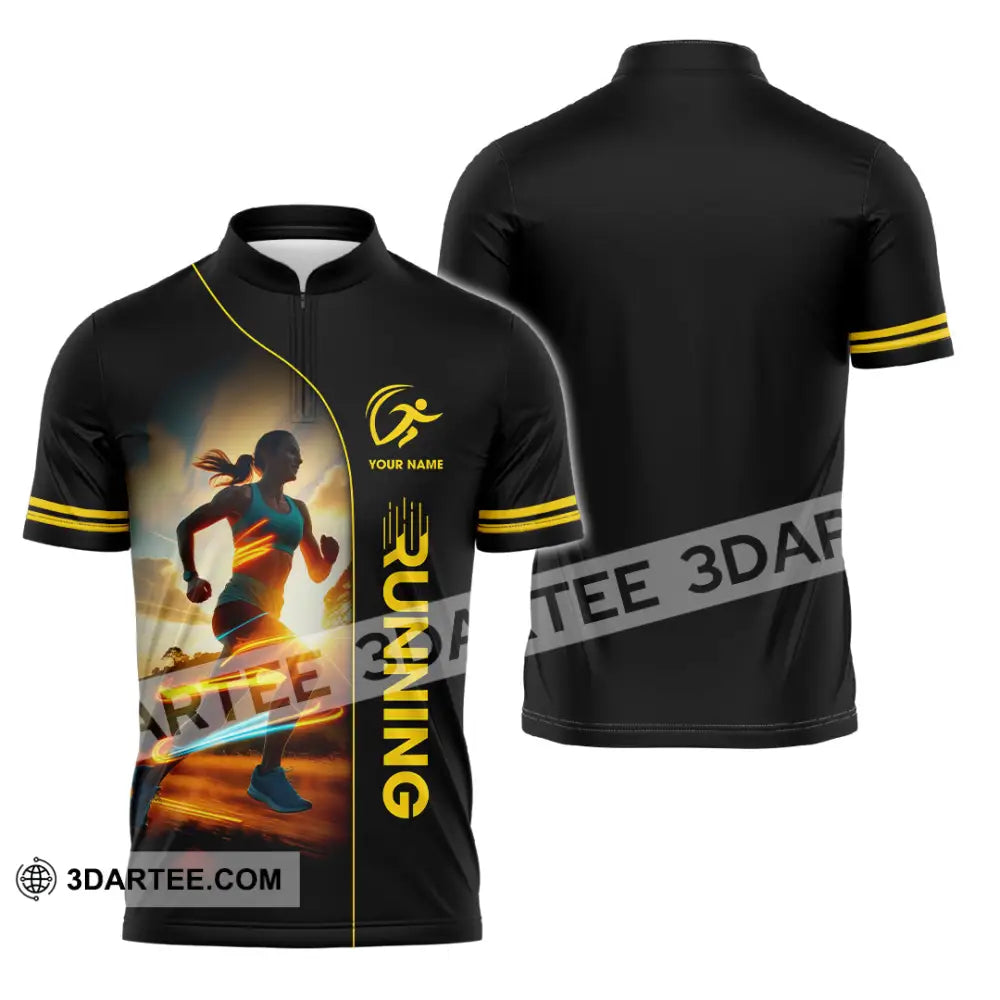 Unisex Shirt Custom Running Shirt Zipper Polo Shirt / S T shirt