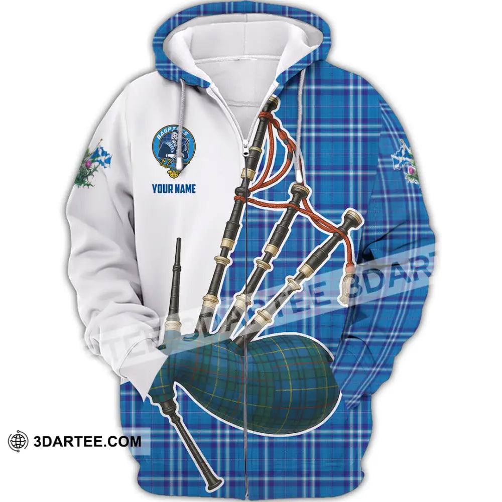 Unisex Shirt - Custom Scotland Bagpipe Shirt Zipper Hoodie / S T-shirt