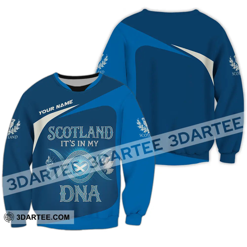 Unisex Shirt Custom Scotland It’s In My DNA Shirt Long Sleeve / S T shirt