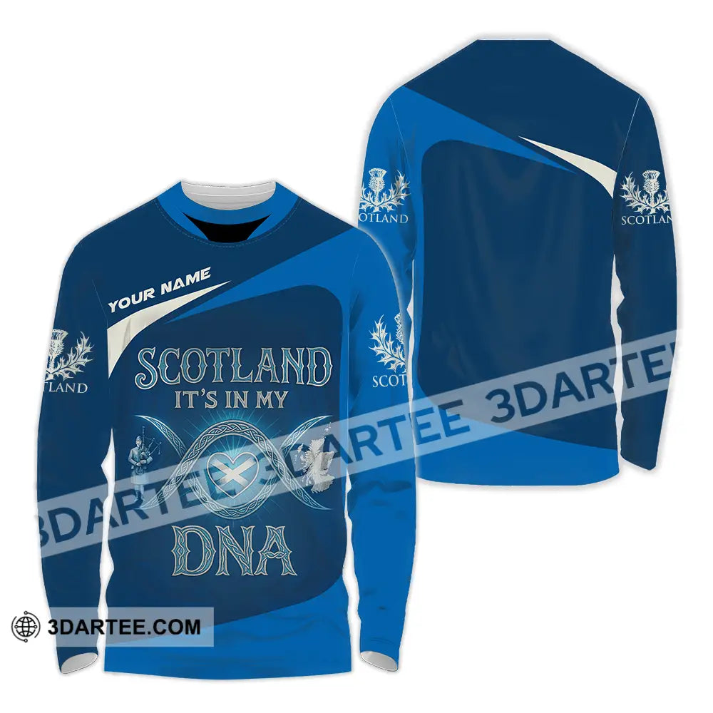 Unisex Shirt Custom Scotland It’s In My DNA Shirt Long Sleeve Shirt / S T shirt