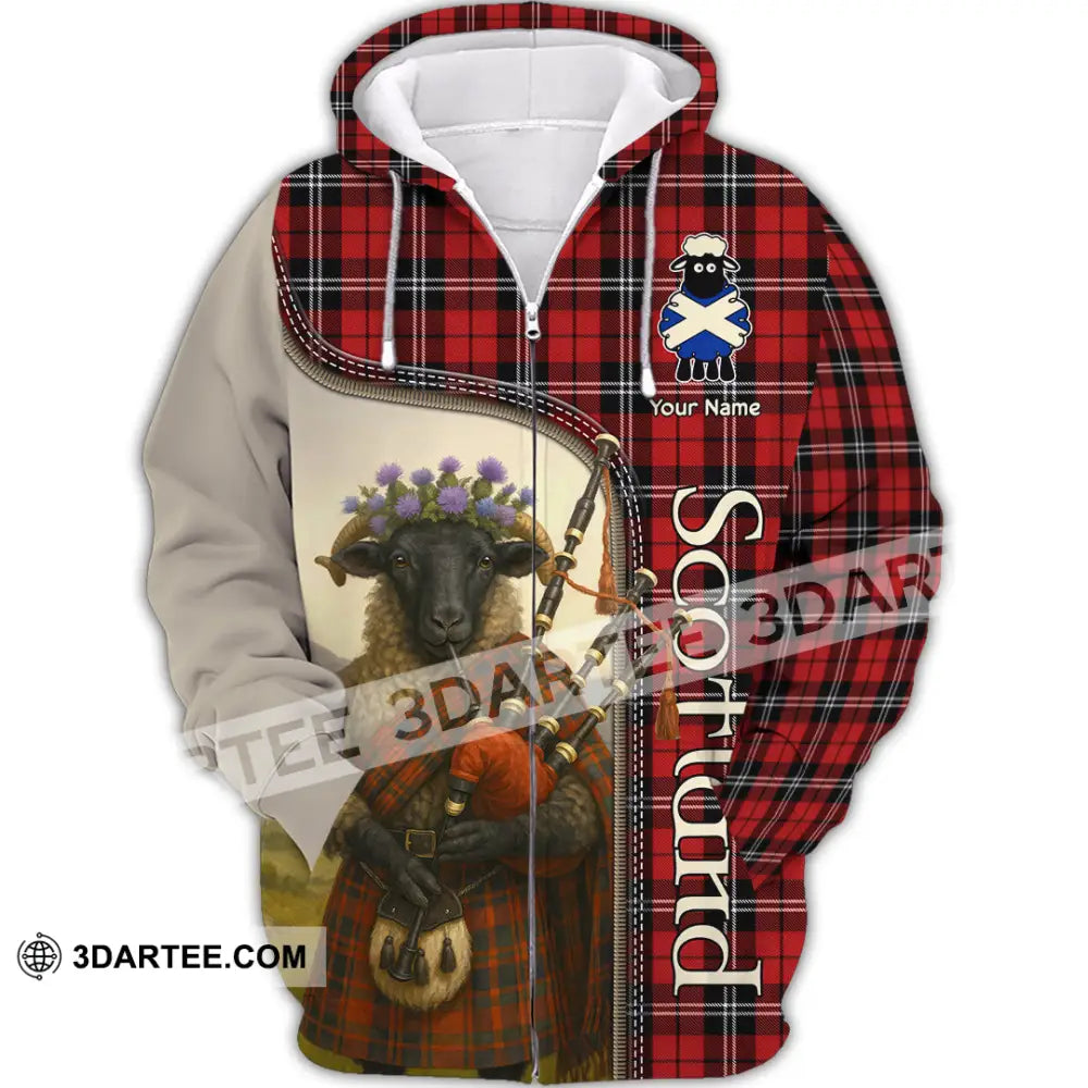 Unisex Shirt - Custom Scotland Shirt Zipper Hoodie / S T-shirt