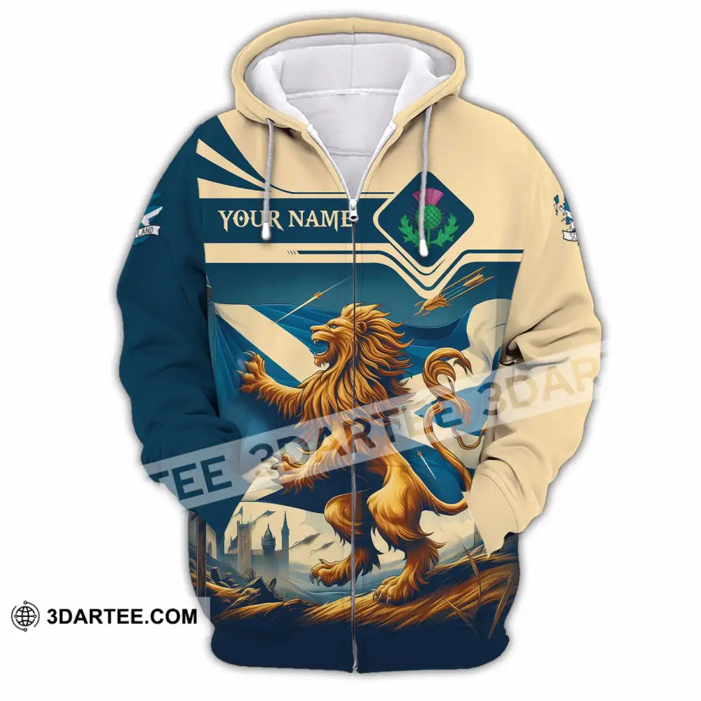 Unisex Shirt - Custom Scotland Shirt Zipper Hoodie / S T-shirt