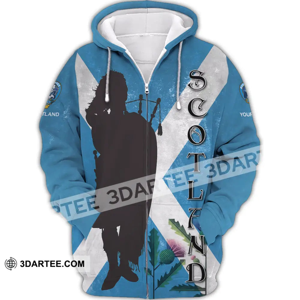Unisex Shirt - Custom Scotland Shirt Zipper Hoodie / S T-shirt
