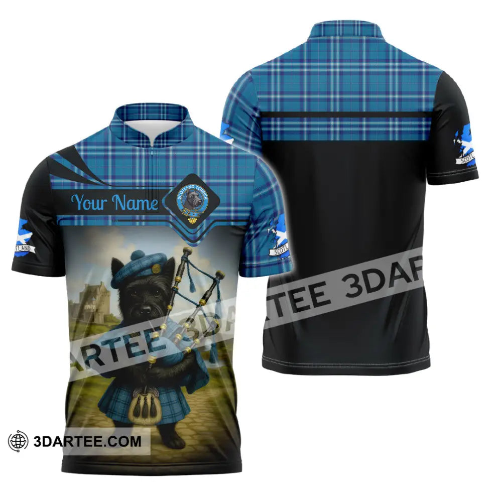 Unisex Shirt - Custom Scotland Shirt Zipper Polo Shirt / S T-shirt