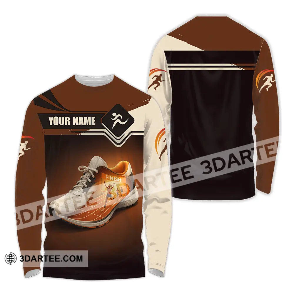 Unisex Shirt - Custom Shoes Of Champion Runner Running Sporty Shirt Long Sleeve Shirt / S T-shirt