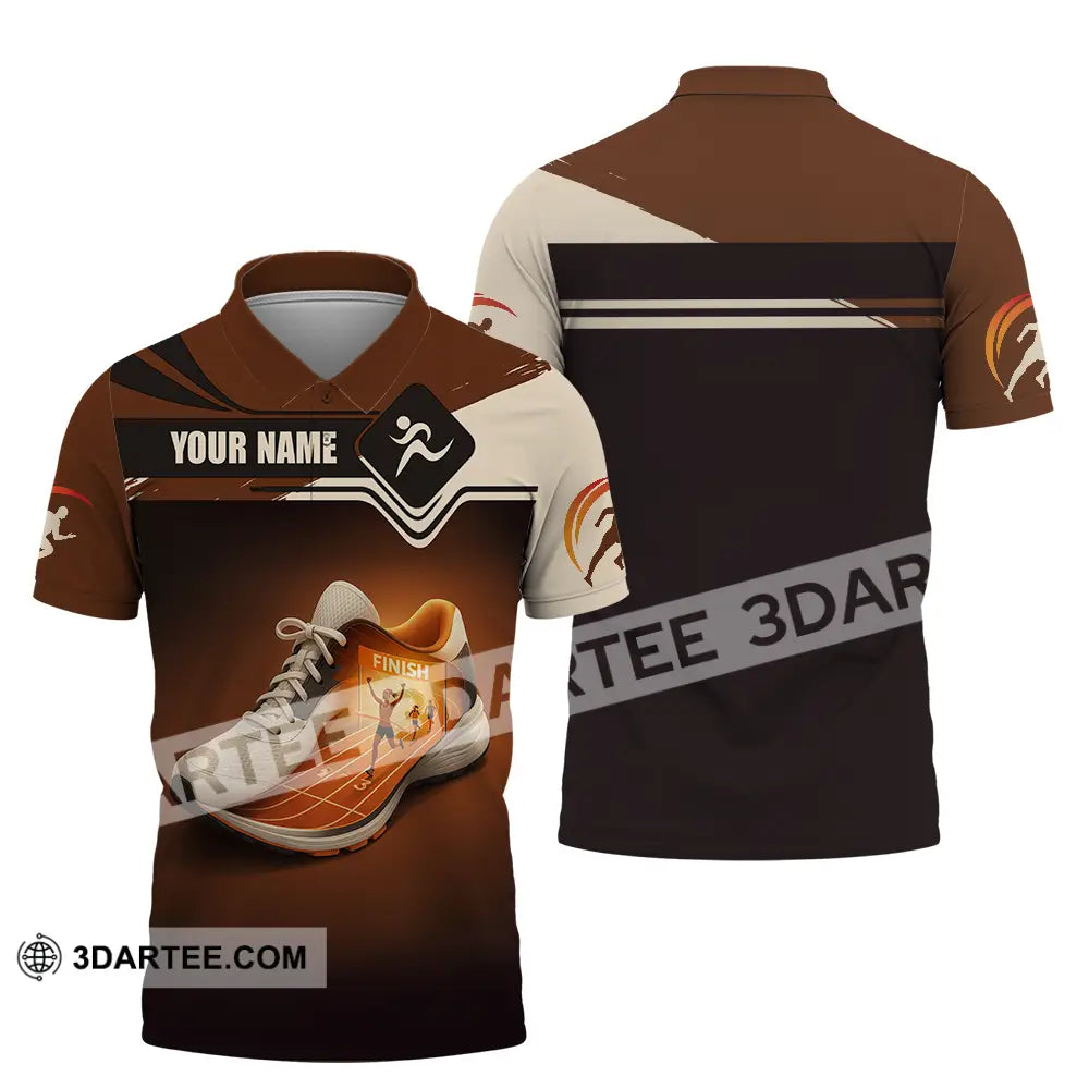 Unisex Shirt - Custom Shoes Of Champion Runner Running Sporty Shirt Polo Shirt / S T-shirt