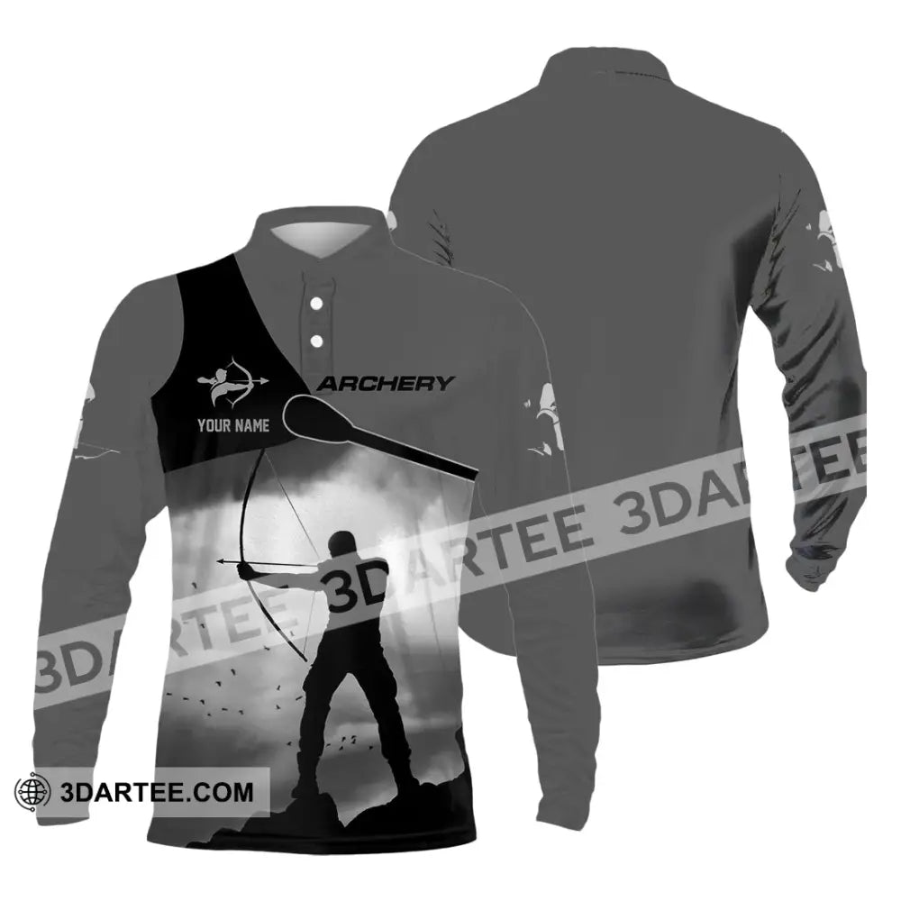 Unisex Shirt - Custom Shooting Archery Player Shirt Long Sleeve Polo / S T-shirt