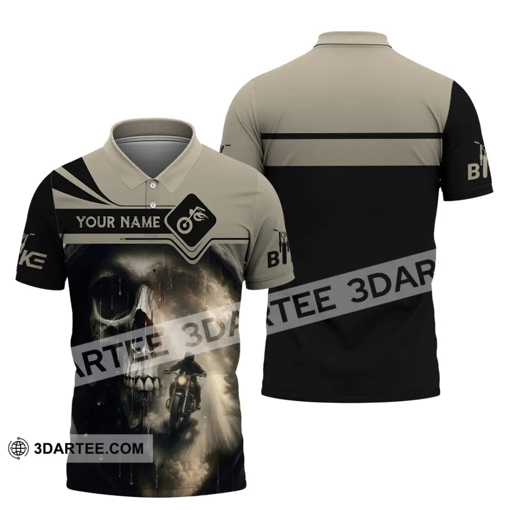 Unisex Shirt - Custom Skull Rider Shirt Polo Shirt / S T-shirt