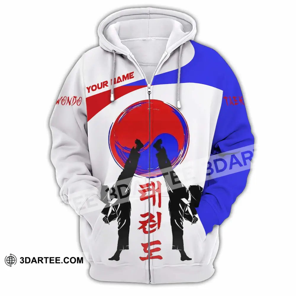 Unisex Shirt - Custom Teakwondo Lover Sport Shirt Zipper Hoodie / S T-shirt