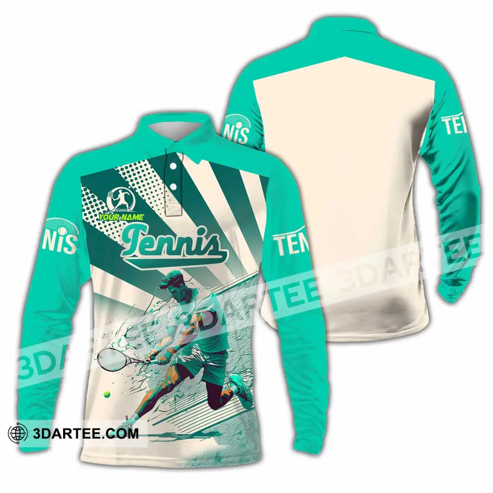 Unisex Shirt - Custom Tennis Player Shirt Long Sleeve Polo / S T-shirt