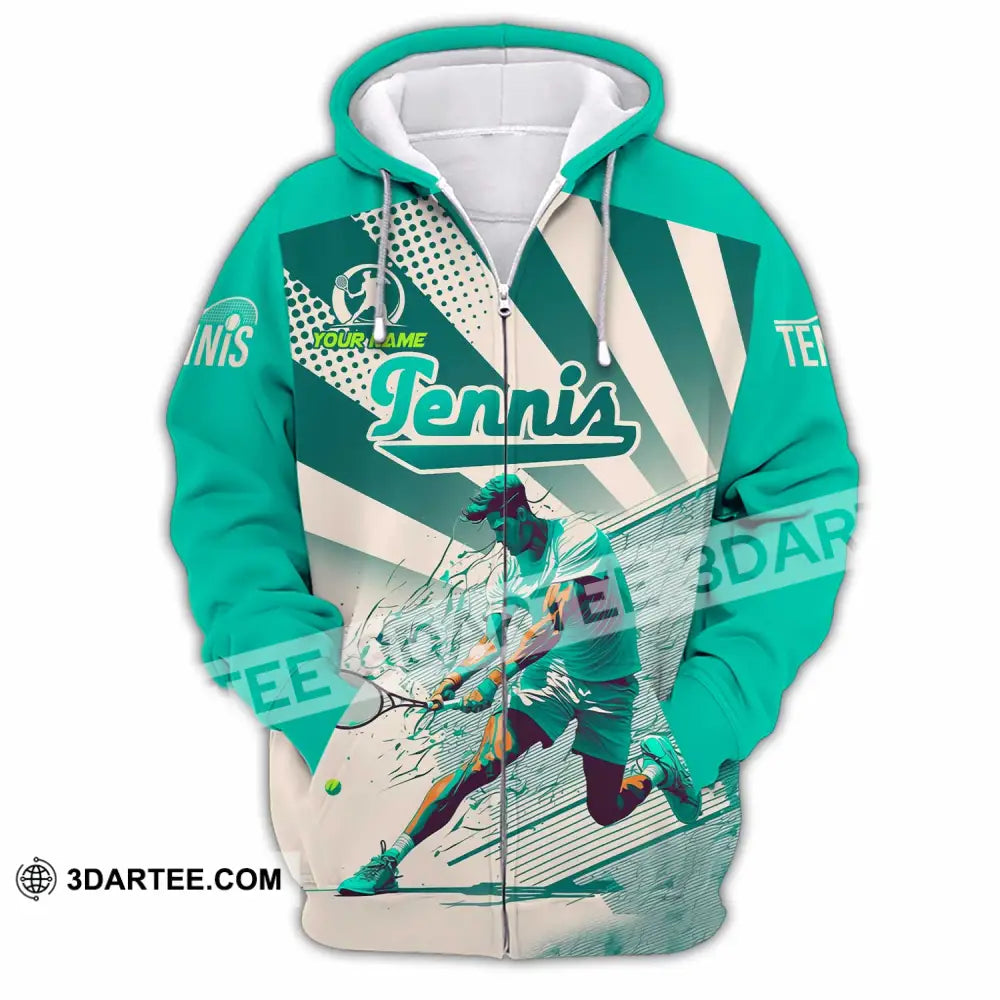 Unisex Shirt - Custom Tennis Player Shirt Zipper Hoodie / S T-shirt