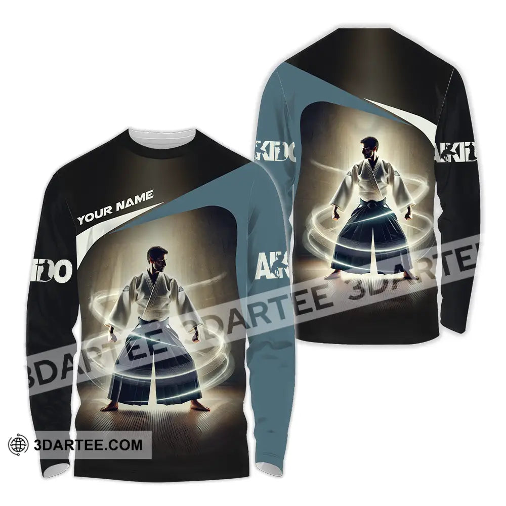 Unisex Shirt - Custom Text Aikido Long Sleeve / S T-Shirt