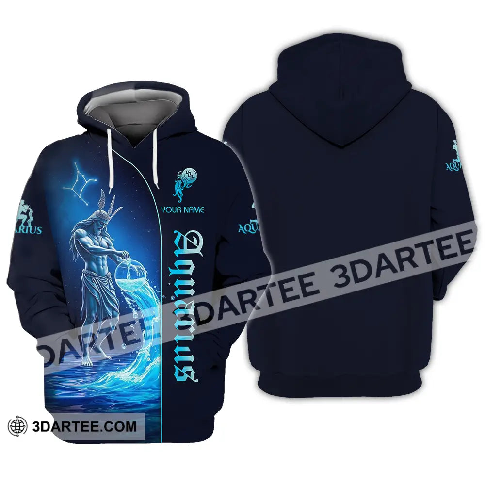 Unisex Shirt - Custom Text Aquarius Hoodie / S T-Shirt