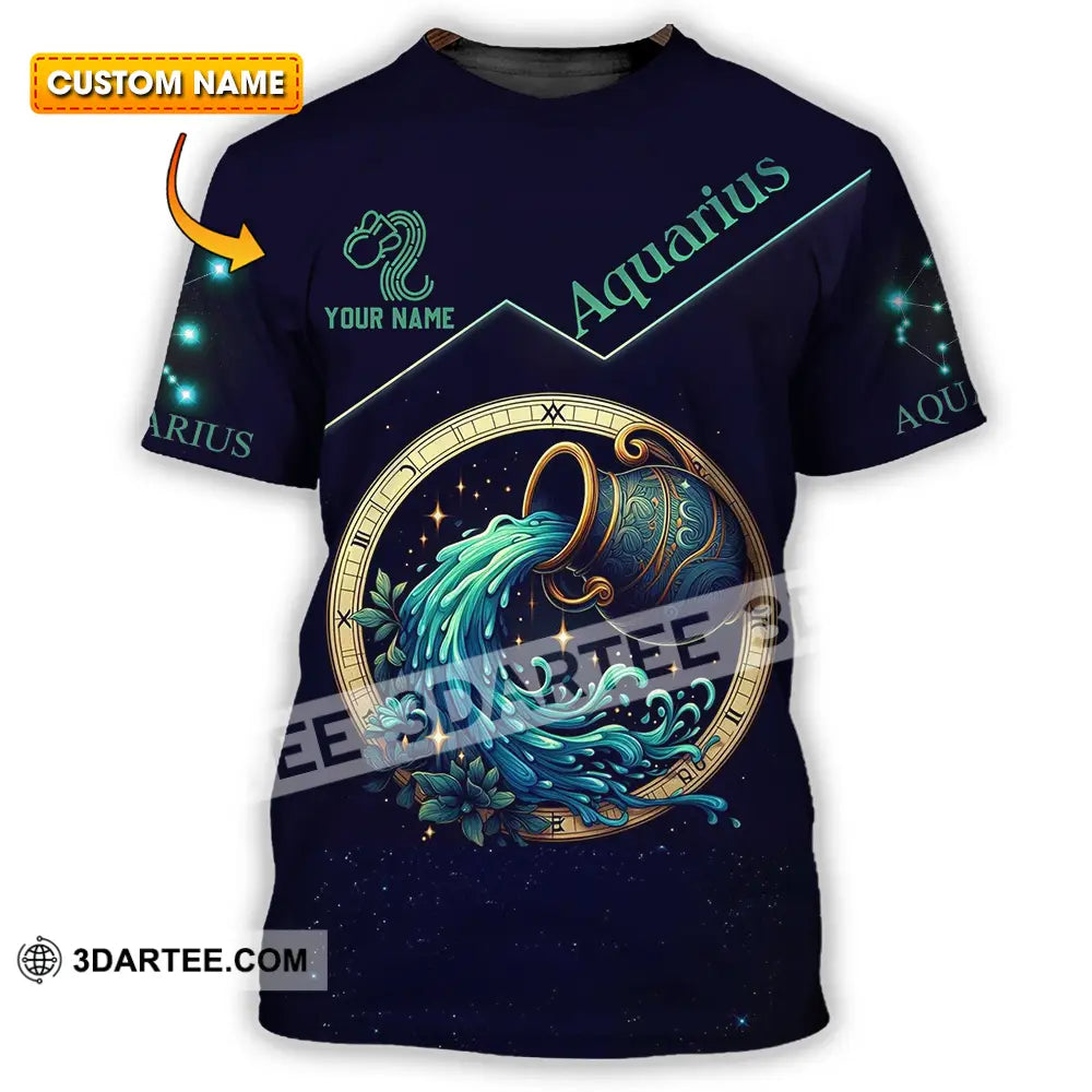 Unisex Shirt - Custom Text Aquarius T-Shirt