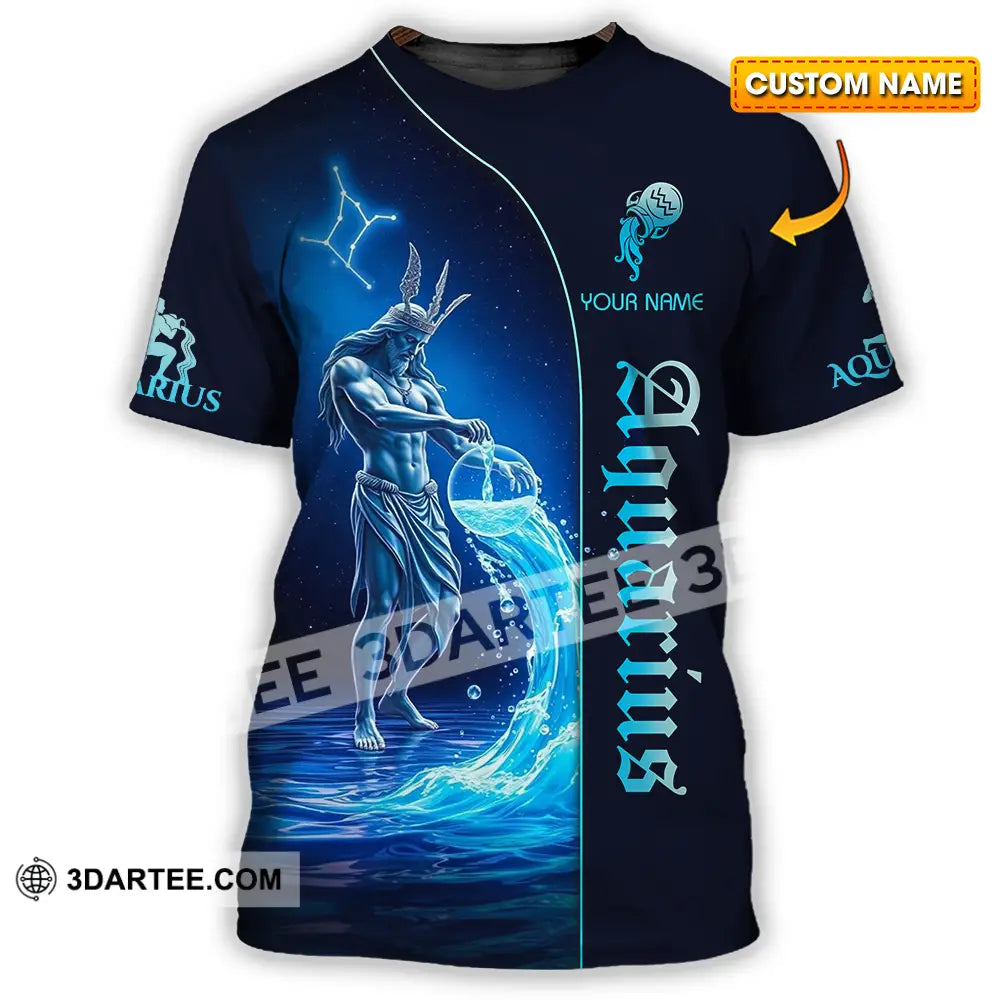 Unisex Shirt - Custom Text Aquarius T-Shirt