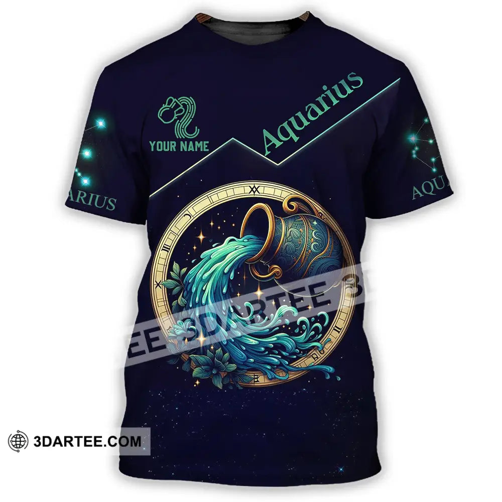 Unisex Shirt - Custom Text Aquarius T-Shirt / S T-Shirt