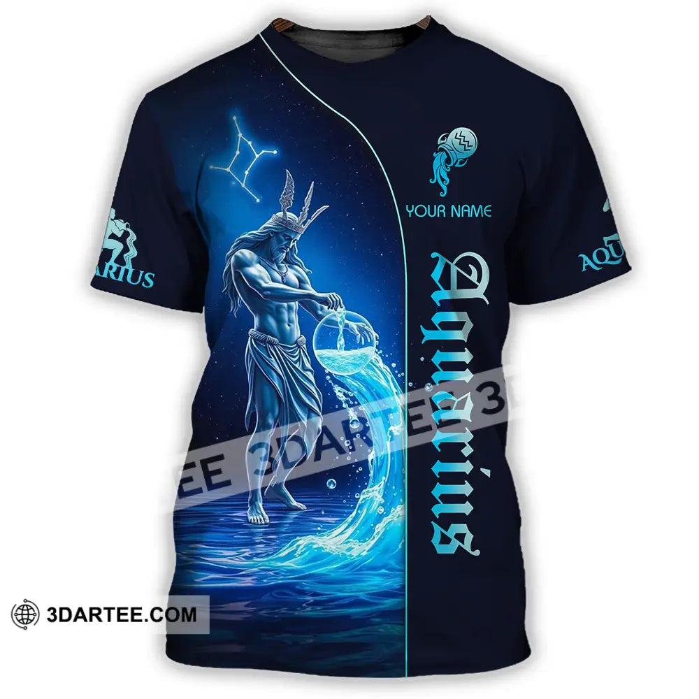 Unisex Shirt - Custom Text Aquarius T-Shirt / S T-Shirt