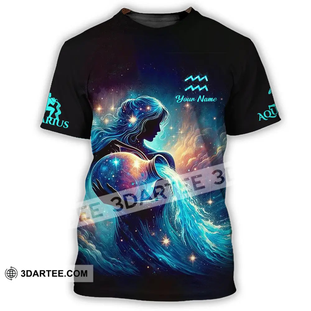 Unisex Shirt - Custom Text Aquarius T-Shirt / S T-Shirt